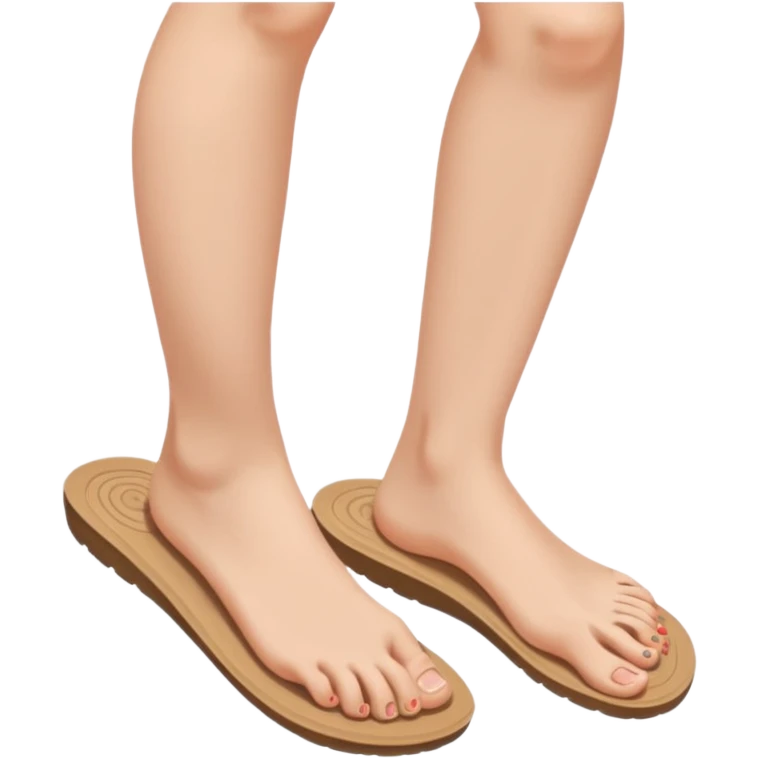 a woman sitting barefoot with one talking detailed pretty face on each sole emoji