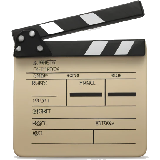 light beige clapperboard  emoji