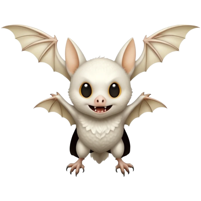 white bat flying emoji