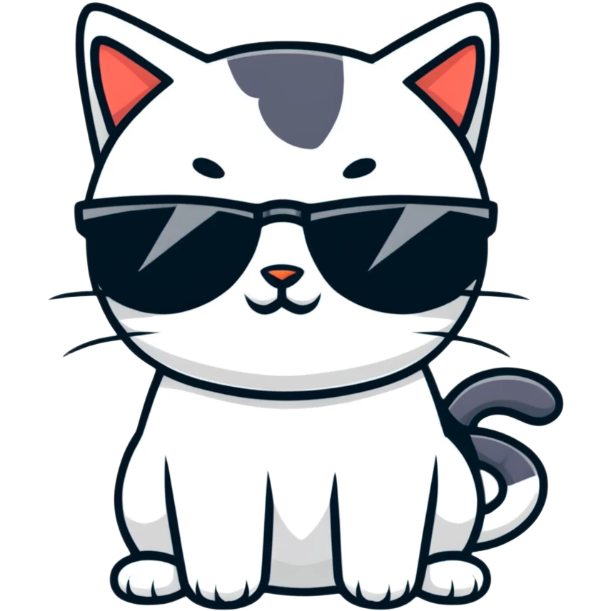Cat with sunglasses emoji