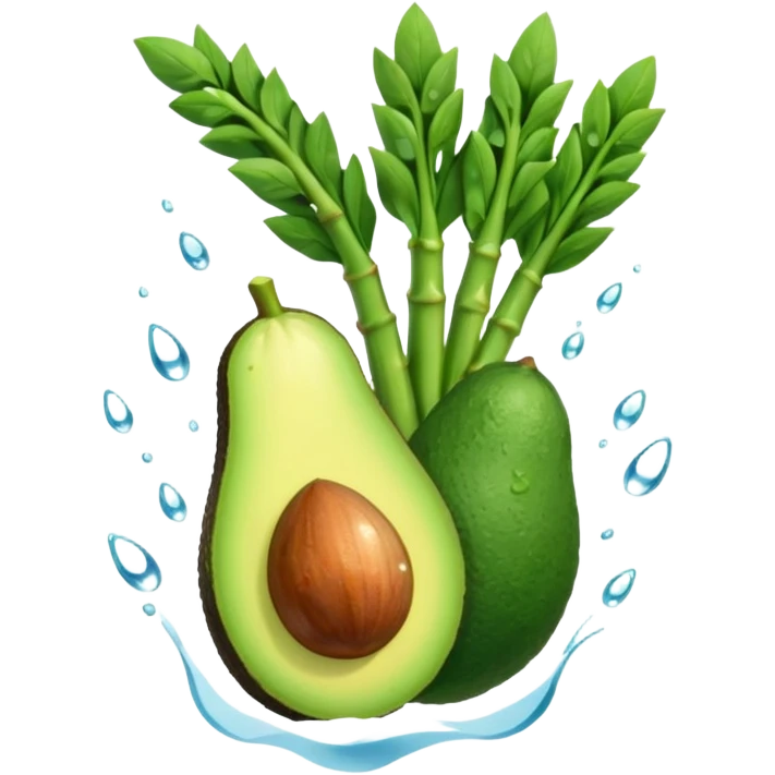 asparagus avocado and spinach emoji