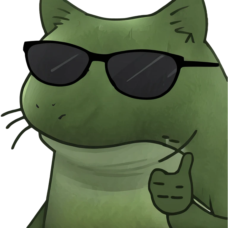 Cat with sunglasses emoji
