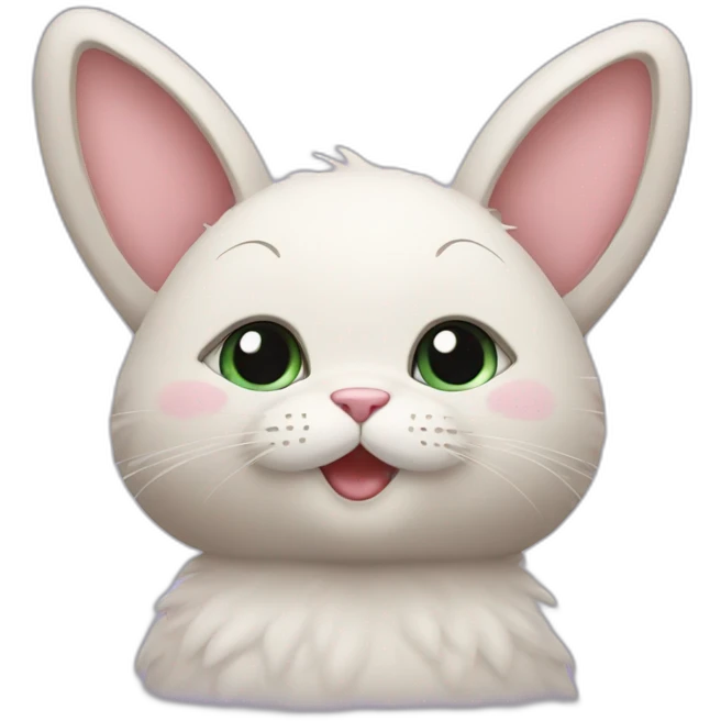 combination of cat and bunny emoji