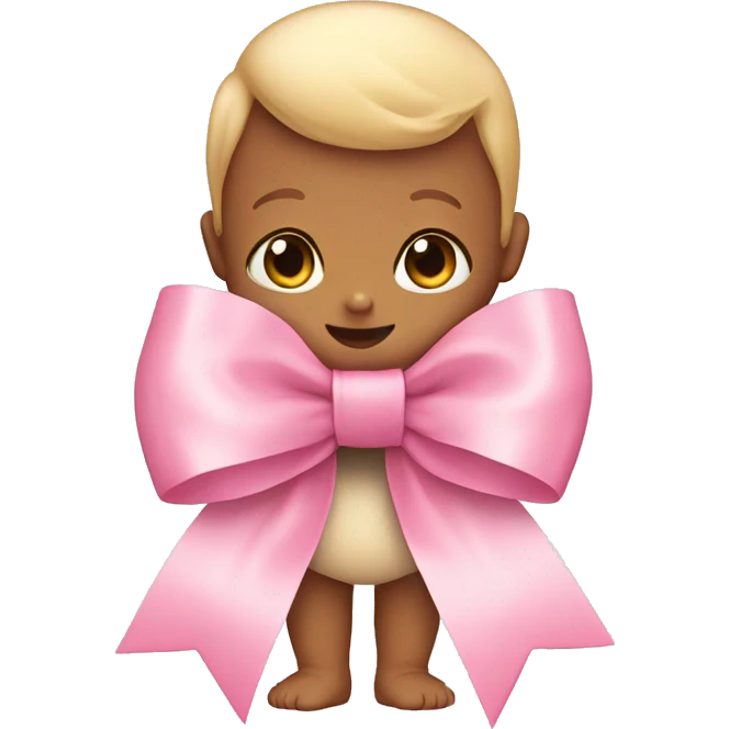 baby pink bow emoji