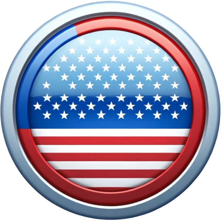 A Circle Shield With American Flag Printed On It emoji