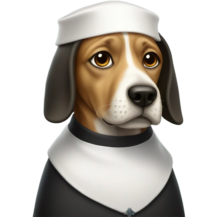 Dog in a nuns habit emoji