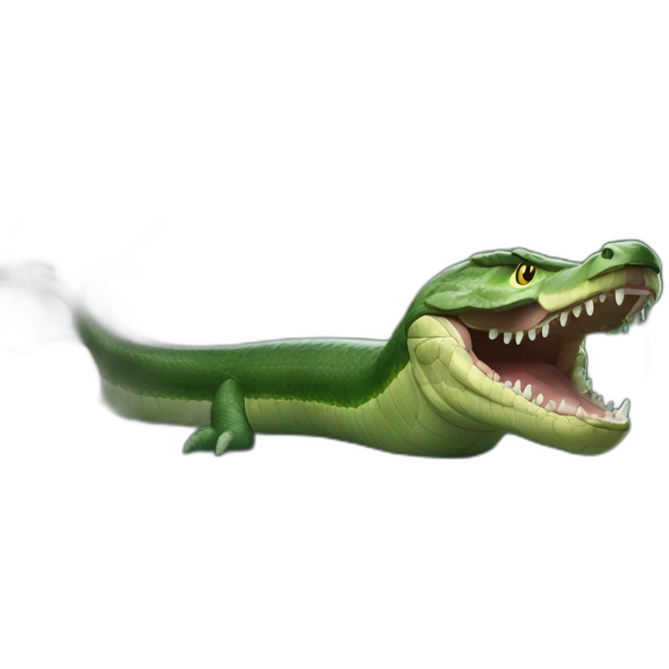 Titanoboa qui enroulé un deinosuchus emoji