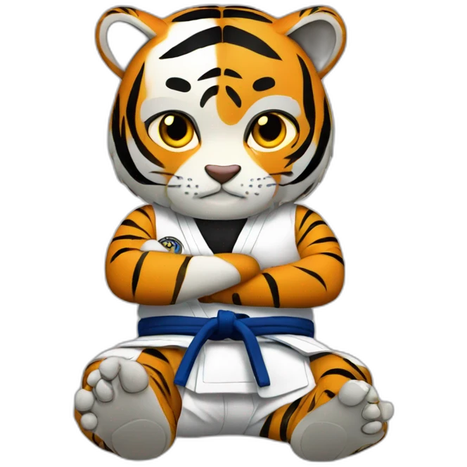 BJJ seated guard  Tiger  emoji