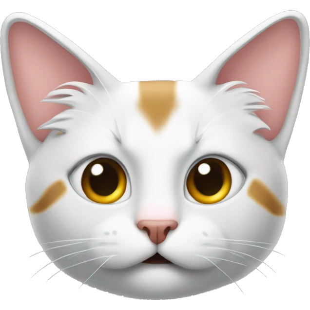 Katze mit schlapp Ohren und nikolausmütze emoji