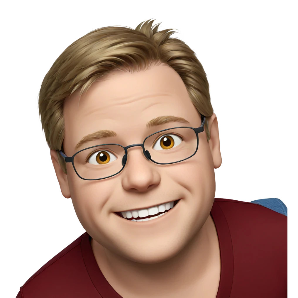 smiling boy with glasses emoji