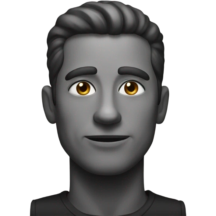 monochrome portrait of a man emoji