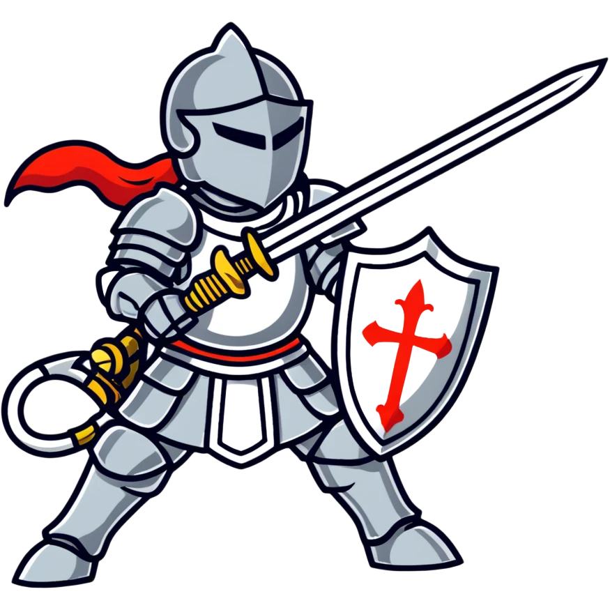 Knight Saint George slaying a dragon emoji