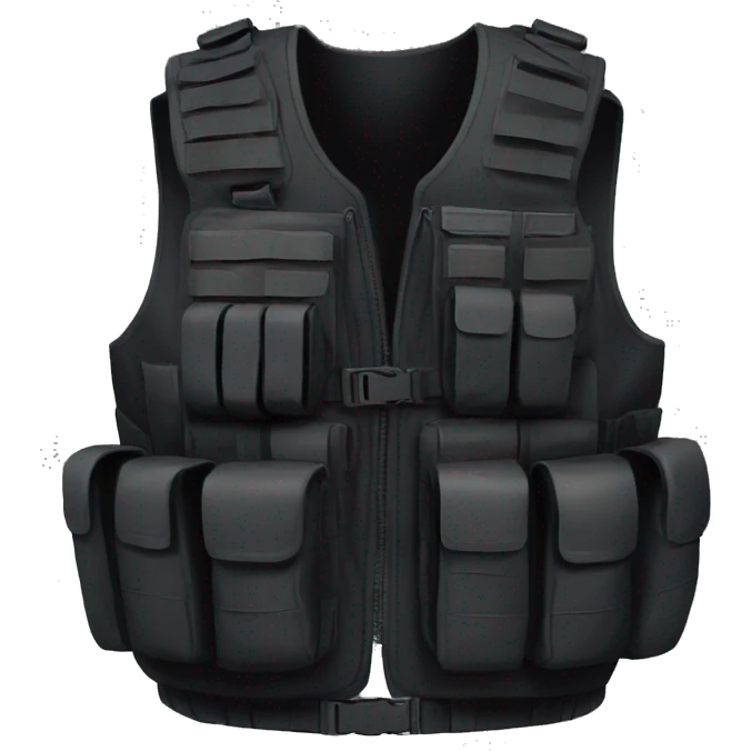 black Tactical gear vest jacket emoji