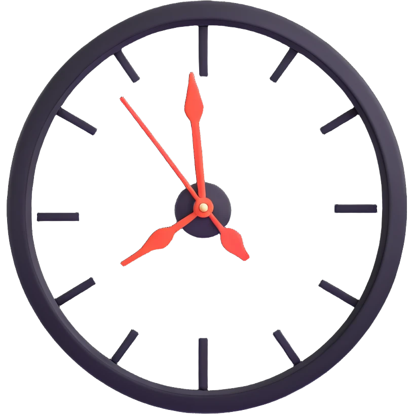 A clock with its hands spinning fast, showing the rapid passage of time. emoji