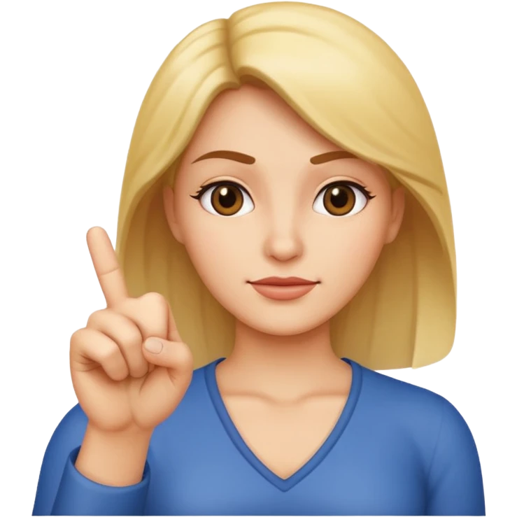 Female shaking index finger saying no emoji
