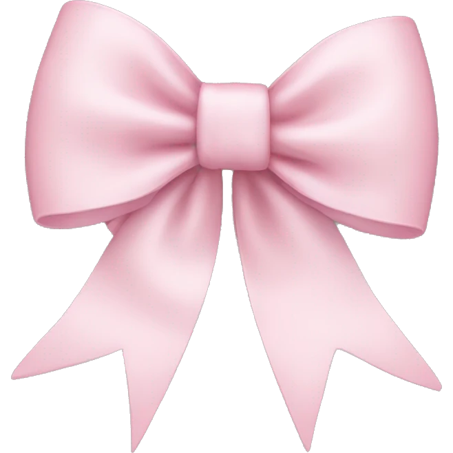 light pink bow emoji