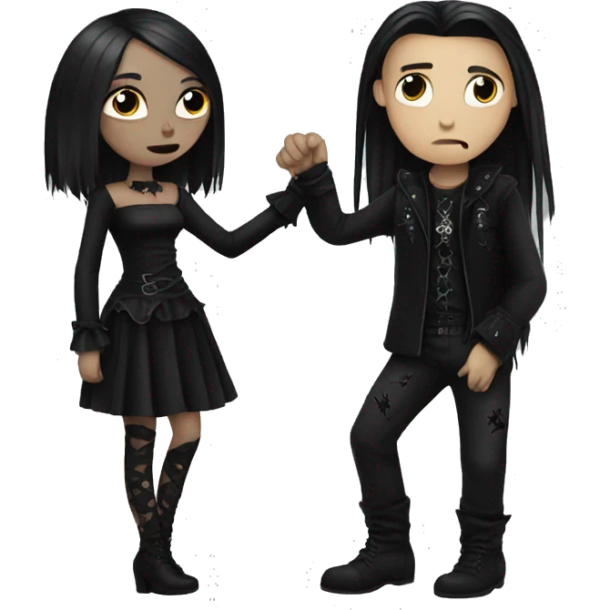 goth couple emoji