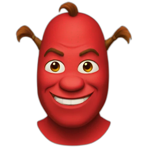 Red shrek emoji