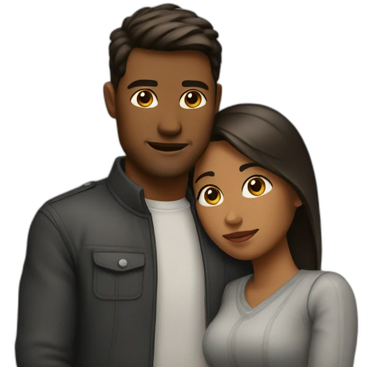 Couple qui s'embrasse  emoji