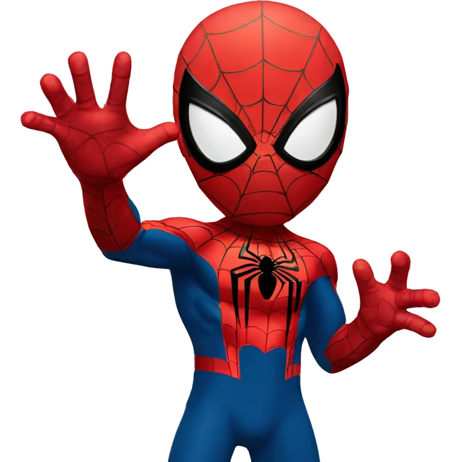 Spiderman waving emoji