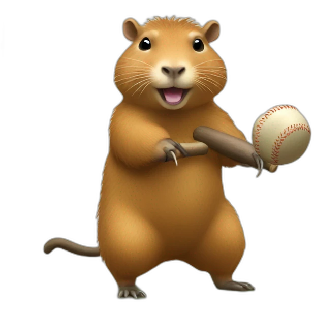 capybara playing baseball emoji