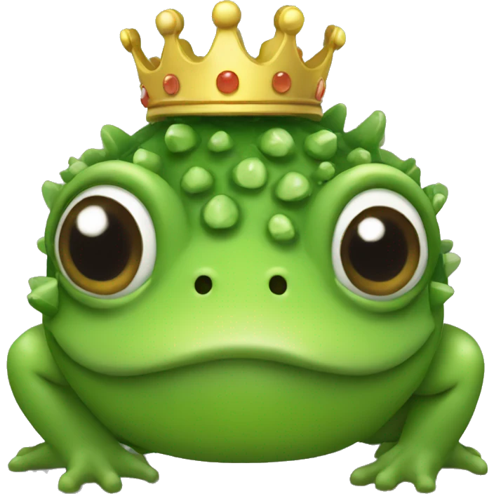 Sapo con corona emoji