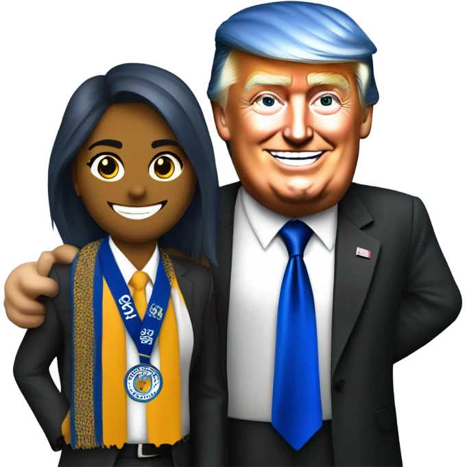 Leicester city supporter with Donald trump  emoji