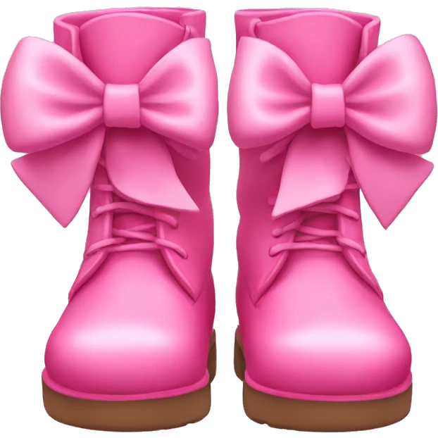 Pink bow boots emoji
