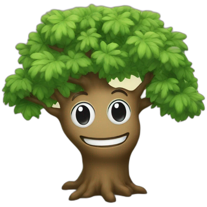 smiling tree emoji