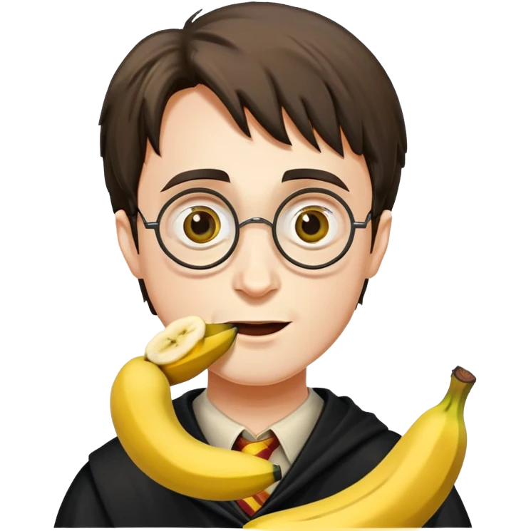 Harry Potter eats Banana emoji