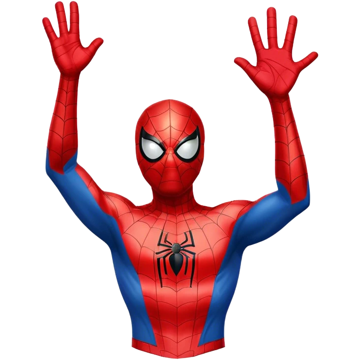 Spiderman saludando con la mano emoji