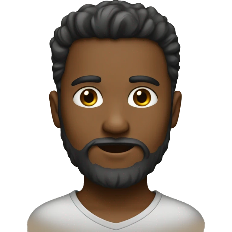 Garçon brun yeux brun barbe emoji