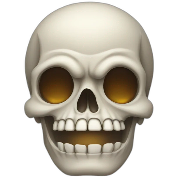 Goofy skull emoji