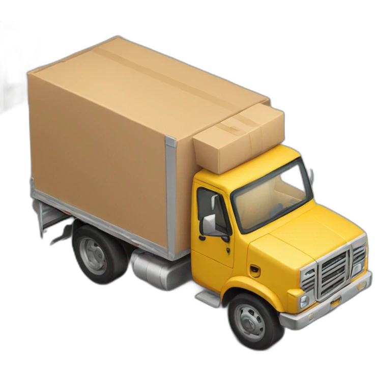 truck delivery with parcels emoji