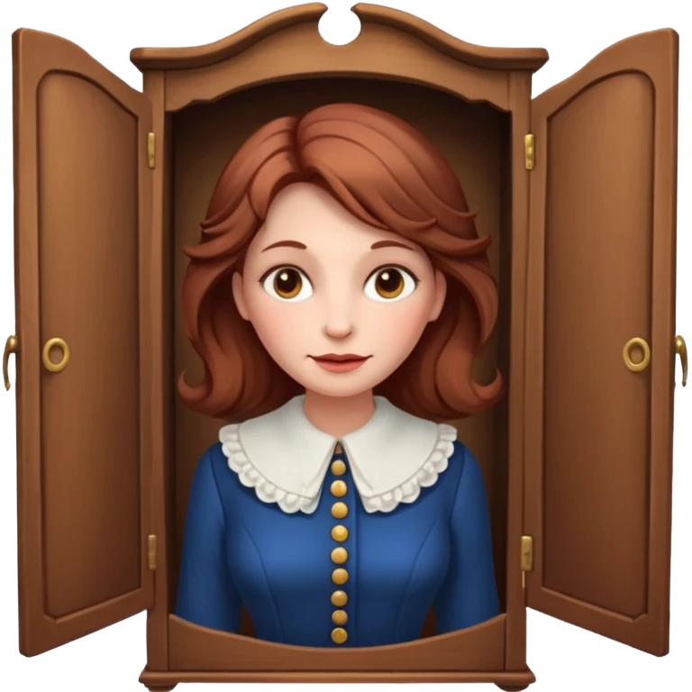A character from the fairy tale Beauty and the Beast: the lady who was turned into a wardrobe by magic. She retains the wardrobe's original form and has an anthropomorphic face. emoji