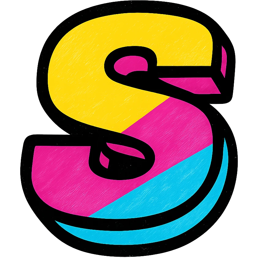 bold 'S' logo inspired by Fortnite or SuccessFN branding, clean iconic emoji style emoji