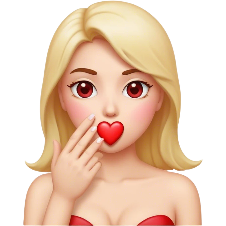 Heart eyes emoji blowing kiss emoji