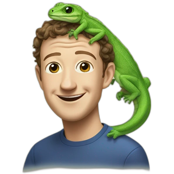 Mark Zuckerberg as a reptile emoji