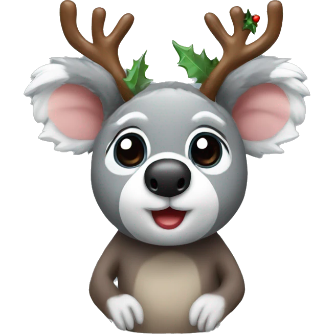 Reindeer koala christmas emoji