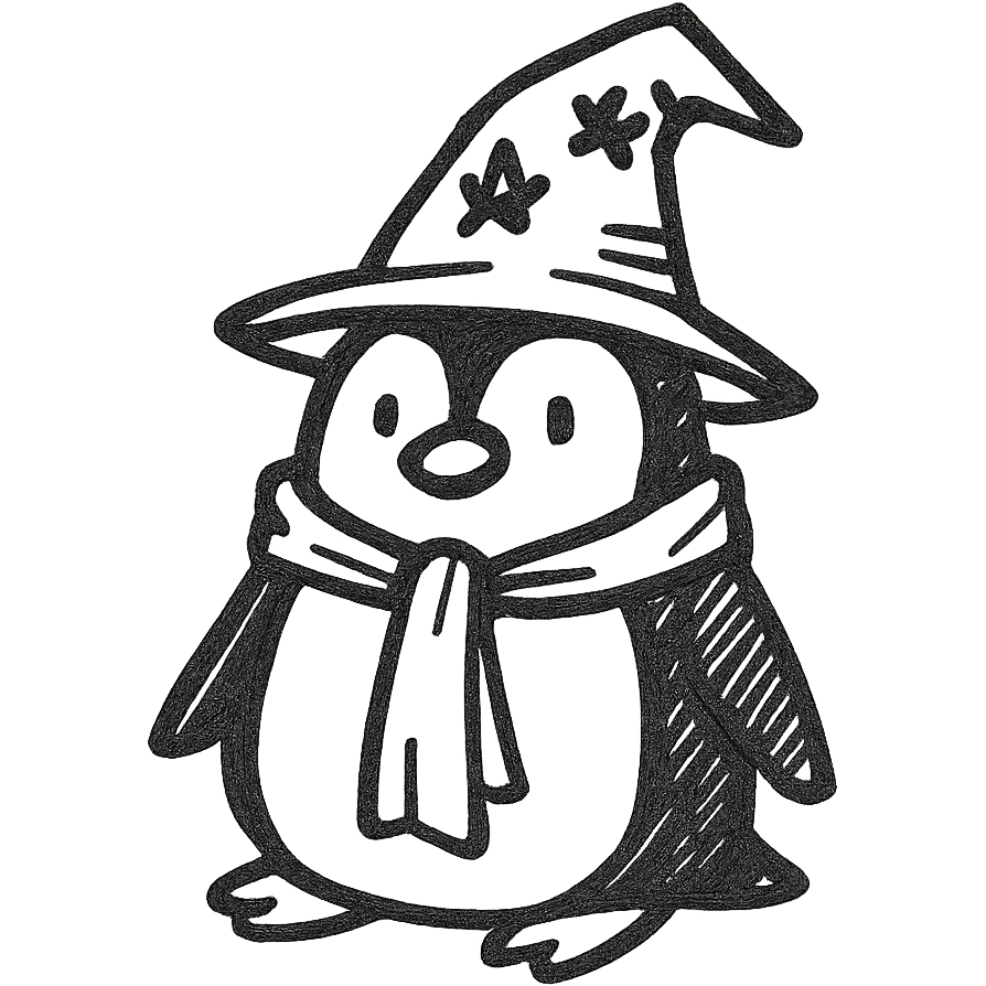 wizard penguin emoji