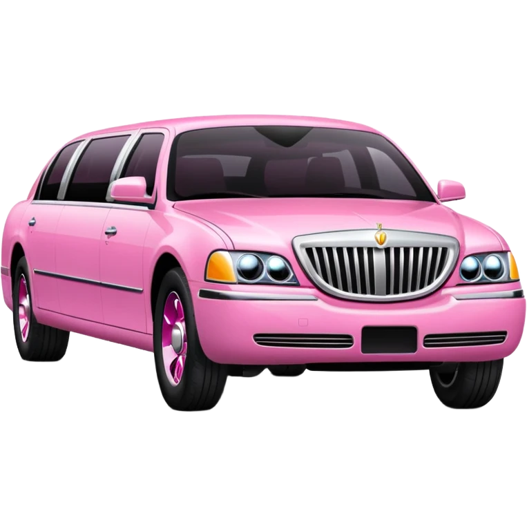 pink edge limousine car emoji