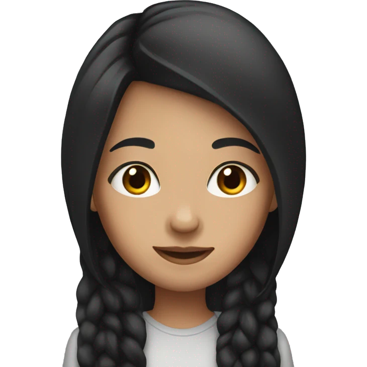 Girl with long black hair emoji
