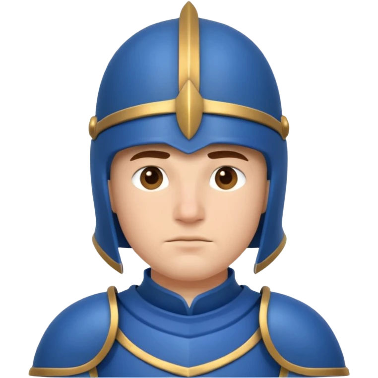 blue Armored night guard emoji