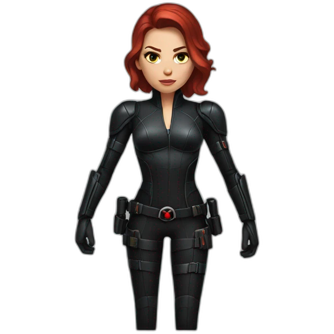 fullbody Black Widow emoji