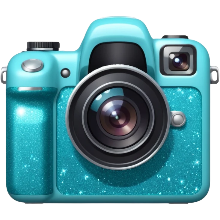 glitter cian câmera emoji