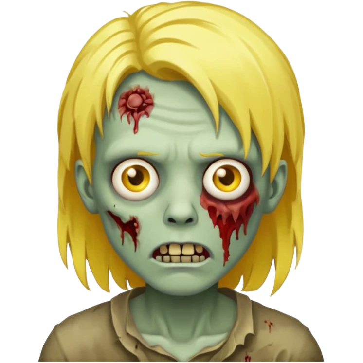zombie with yellow hair emoji