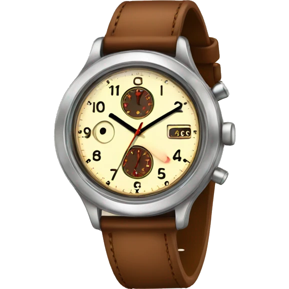 brown retro watch emoji