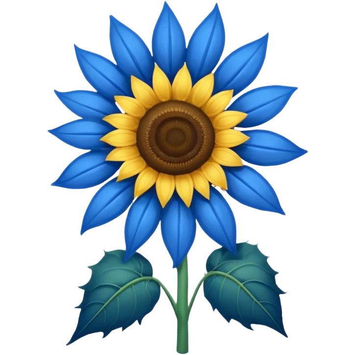 blue sunflower emoji