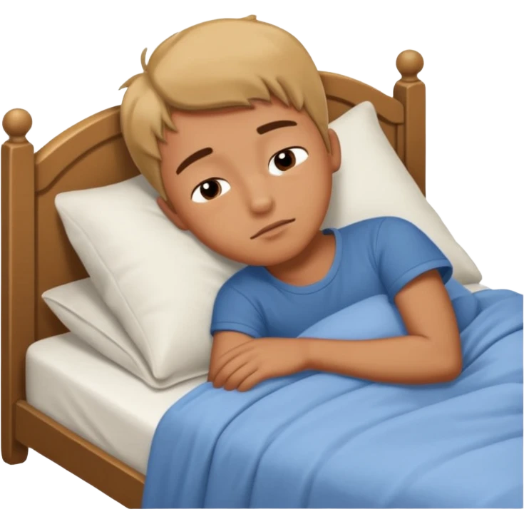create emoji of a boywho is lying in the bed  in the morning and its time to wake up emoji