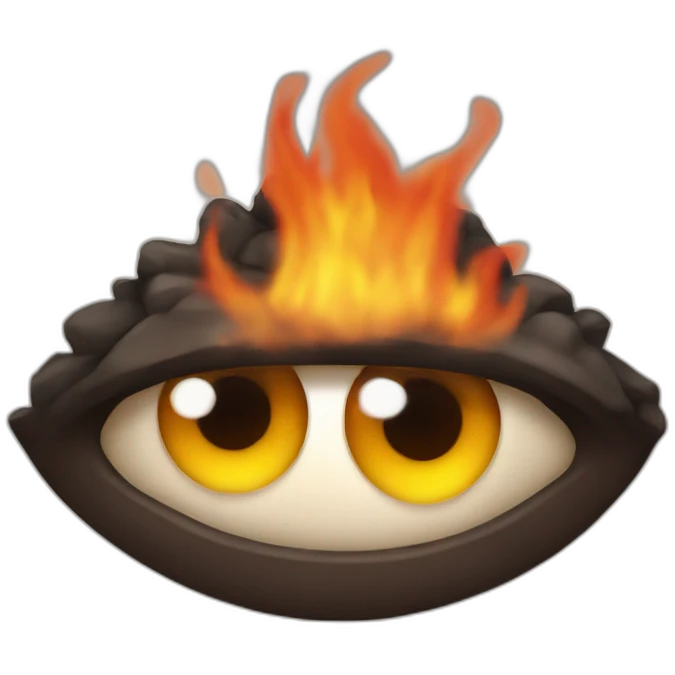 Only Eyes in fire emoji